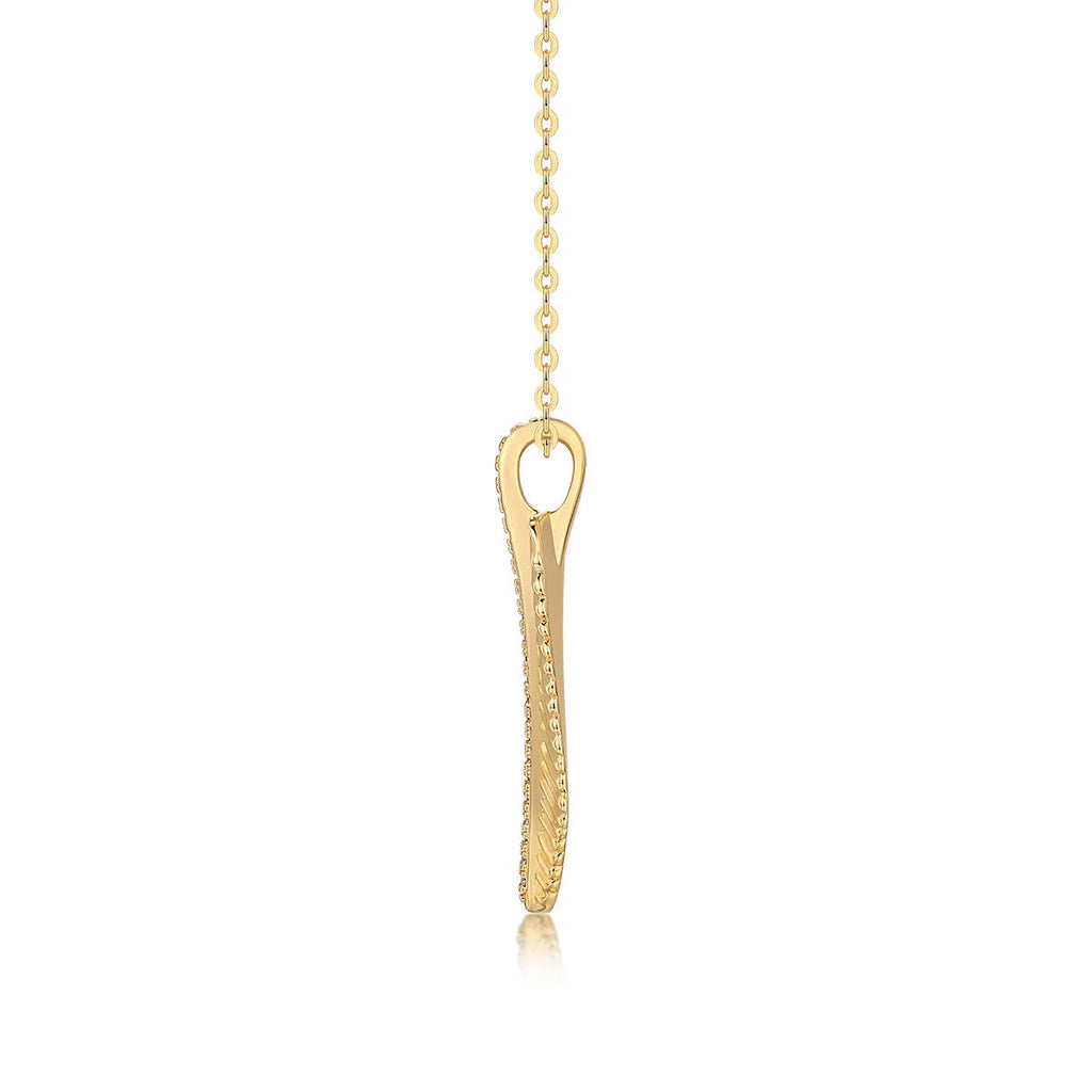 Moissanite gold leaf necklace with 925 silver base and 40+5 cm snake chain
