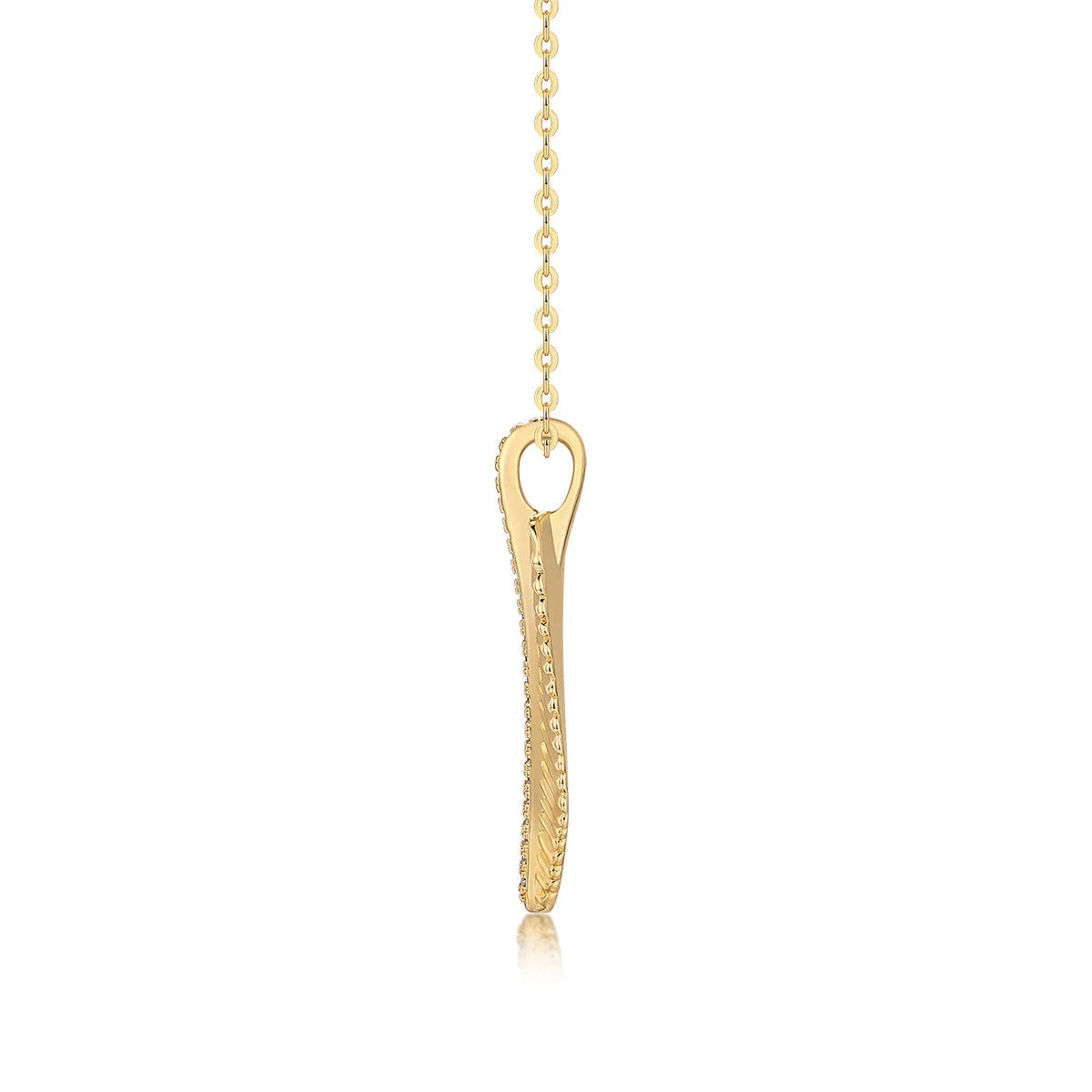Moissanite gold leaf necklace with 925 silver base and 40+5 cm snake chain
