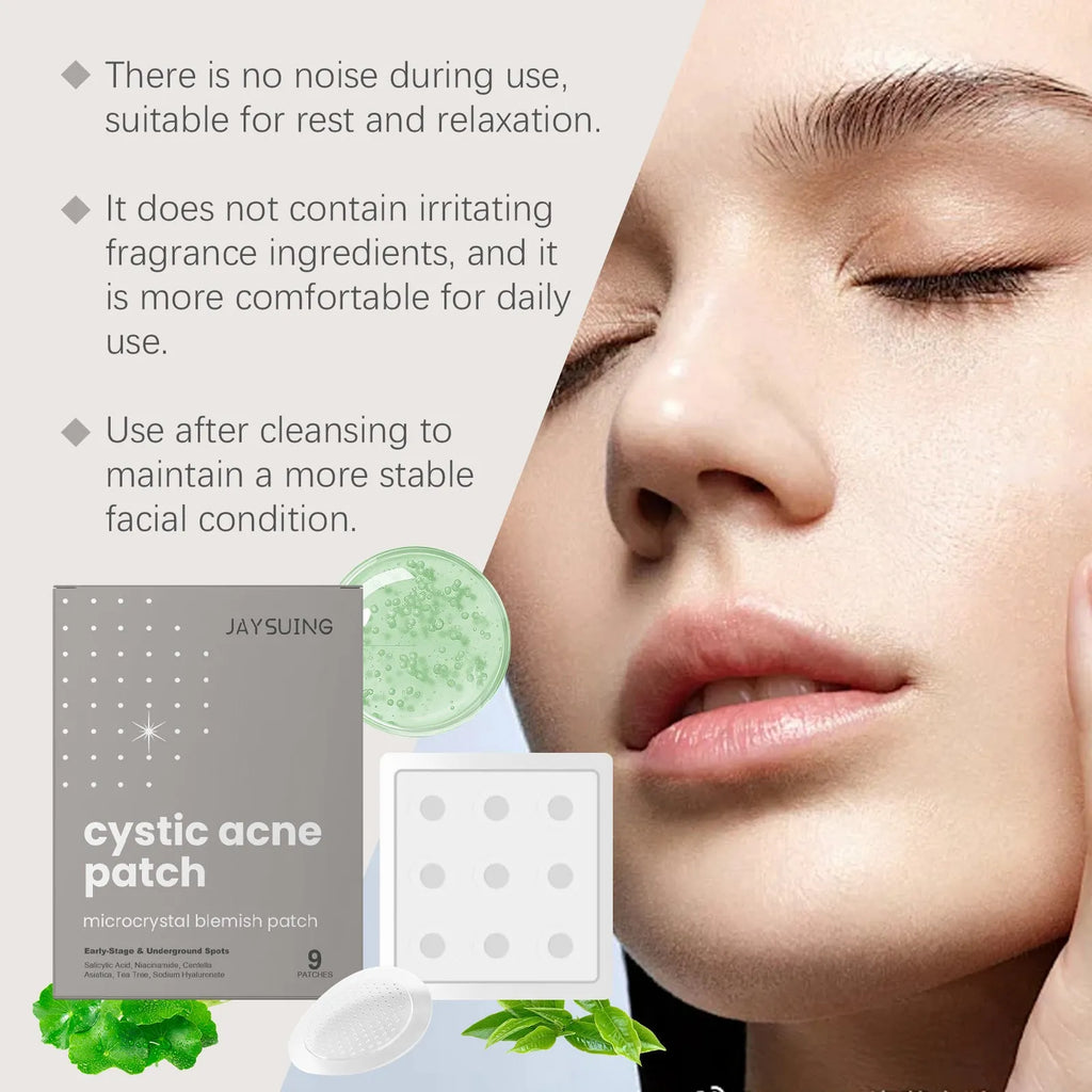 9 clear acne repair microneedle patches with tea tree oil and Centella asiatica ingredients