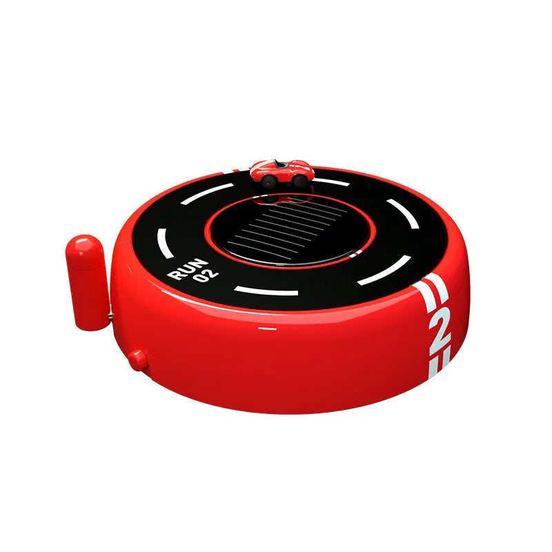 Round solar-powered car aromatherapy decoration in black, red, or white colours