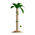 Tall vertical cat scratching post with natural hemp rope wound around a canna-coloured density board column.