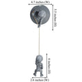 Grey resin alien tree pendant courtyard decoration with carved details, shown from the front.