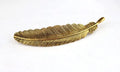 Boho metal leaf hair clip barrette in Ancient Gold, Golden or Silvery