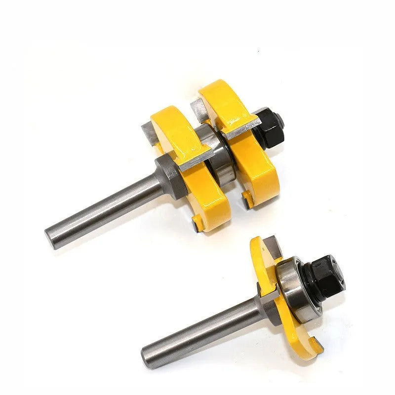 Three-tooth T-shaped tenon joining knife woodworking T-slot milling cutter with carbide 8 mm shank