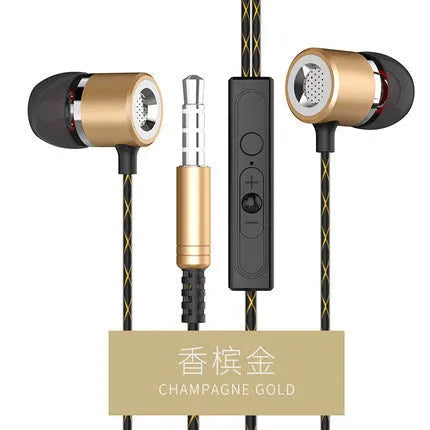 Fanbiya S1 metal in-ear earphones with ear hook design in black, gold, rose gold, or silver.