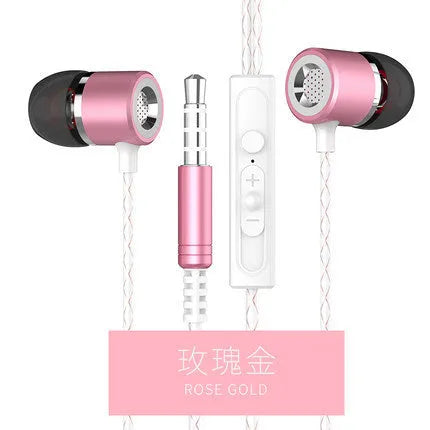 Fanbiya S1 metal in-ear earphones with ear hook design in black, gold, rose gold, or silver.
