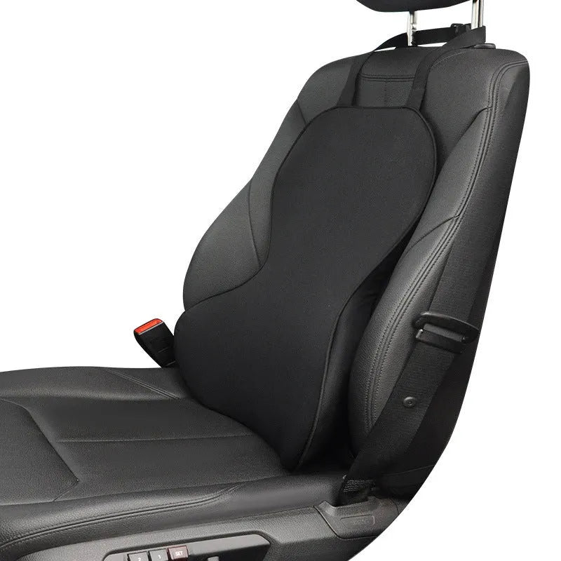 Memory cotton car waist back cushion in solid colour with universal design for driving comfort