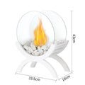 Black coarse sand iron alcohol lamp fireplace 32x19x24.5cm for indoor living room decoration with real flame