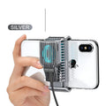 Black mobile phone radiator with adjustable clip for 4-7 inch smartphones showing aluminium heatsink