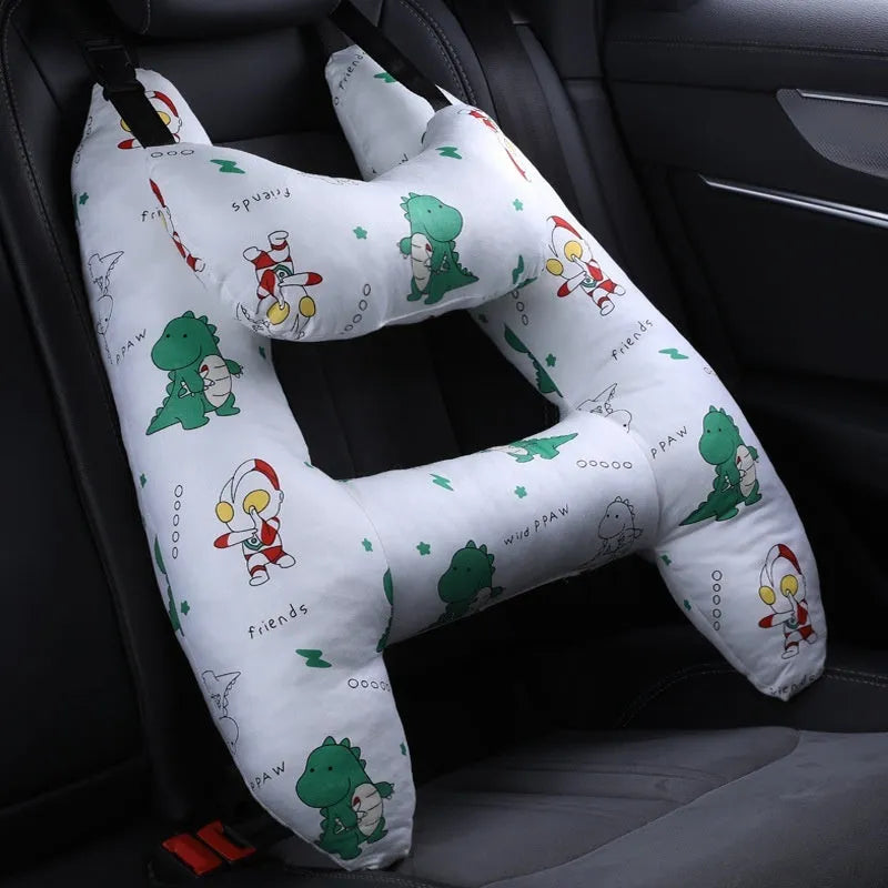 55x70cm car sleeping pillow with printed pattern on pearl cotton fill