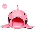 Shark-shaped pet bed in grey with removable Oxford cloth cover and PP cotton filling