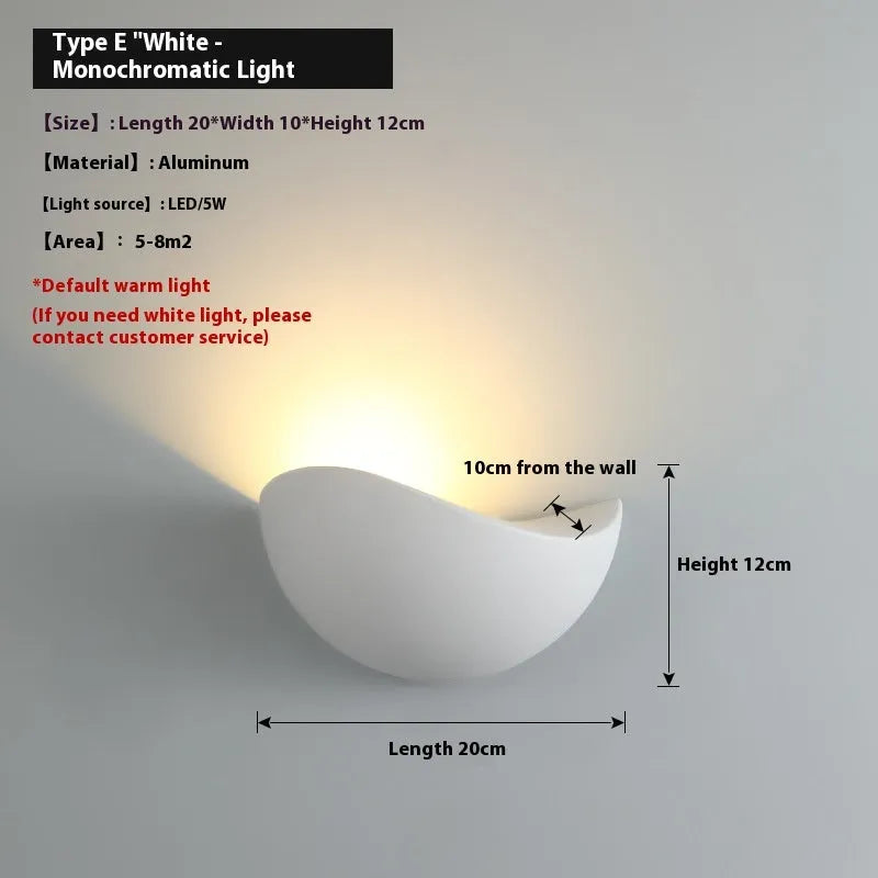 Black or white aluminium alloy waterproof IP65 LED lamp for courtyard or bedside.