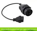OBD2 diagnostic adapter cable with BMW 20-pin male connector and standard 16-pin female OBD2 socket