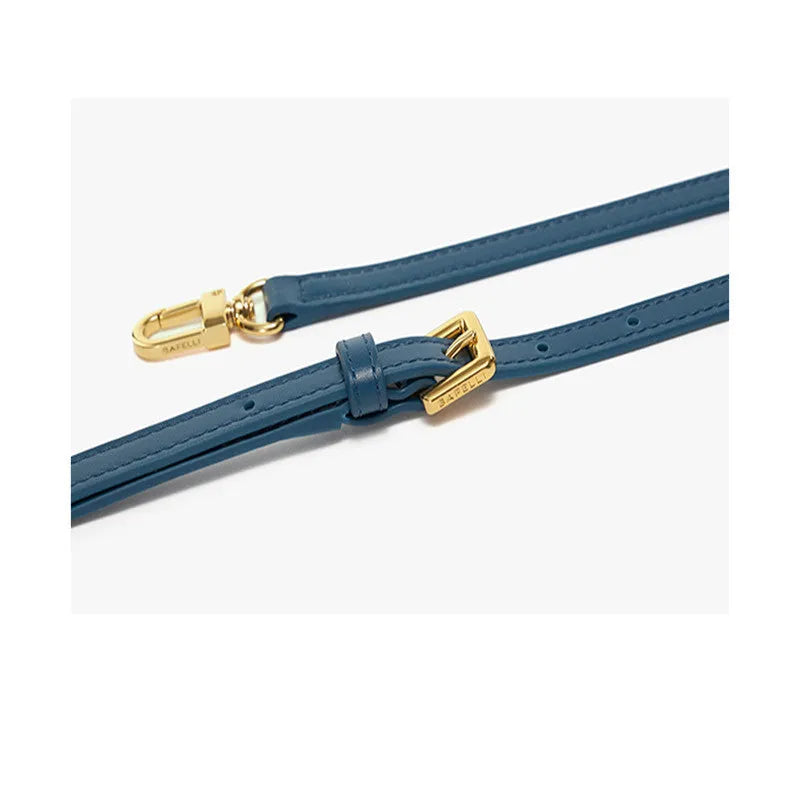 Women's cow leather wing handbag with cross-body strap and hand handles in black colour option