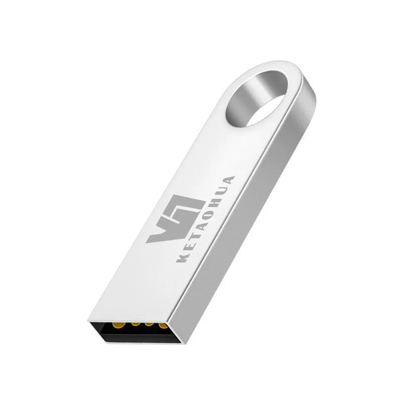 Custom metal car-shaped high-speed USB flash drive in silver, gold, rose gold, or black.