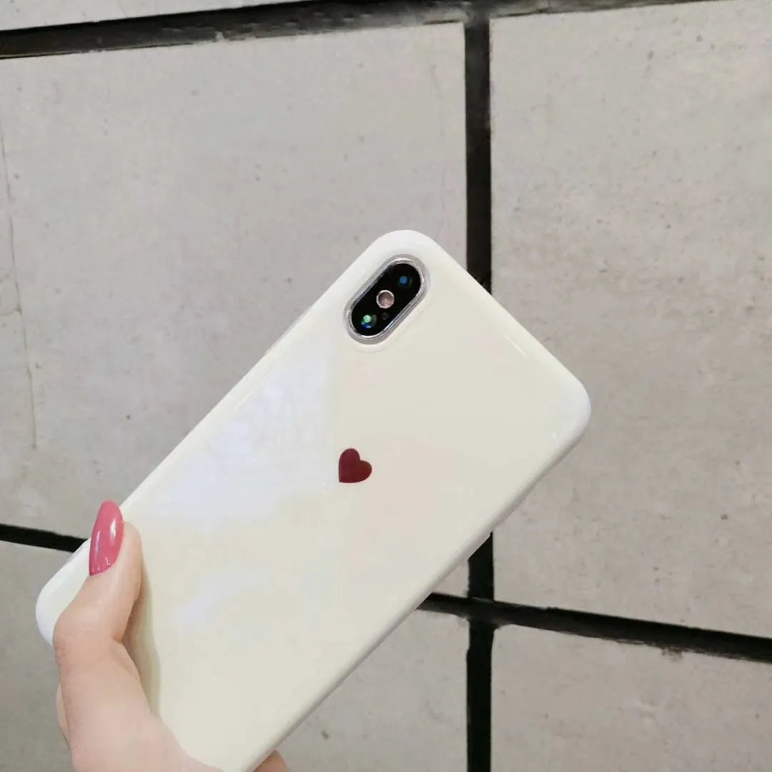 Slim blue light blocking protective back cover case for iPhone, shown in Bluwhite and White colour options.