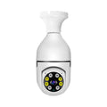 Wireless bulb security camera with full colour night vision and 1080p HD capture in plastic and metal housing