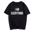 Matching couple cotton T-shirts in black and white with love proclamation text for Valentine's Day casual wear Asian sizes