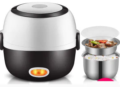 USB-powered electric heated lunch box with two-layer and three-layer capacity options