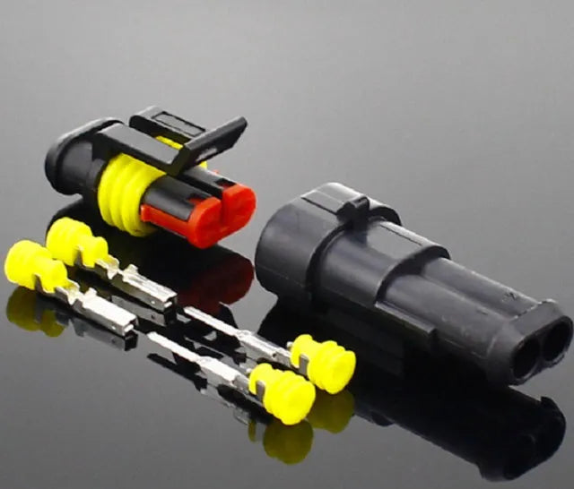 Xenon lamp car waterproof wiring harness connector 2 pin plug and socket set