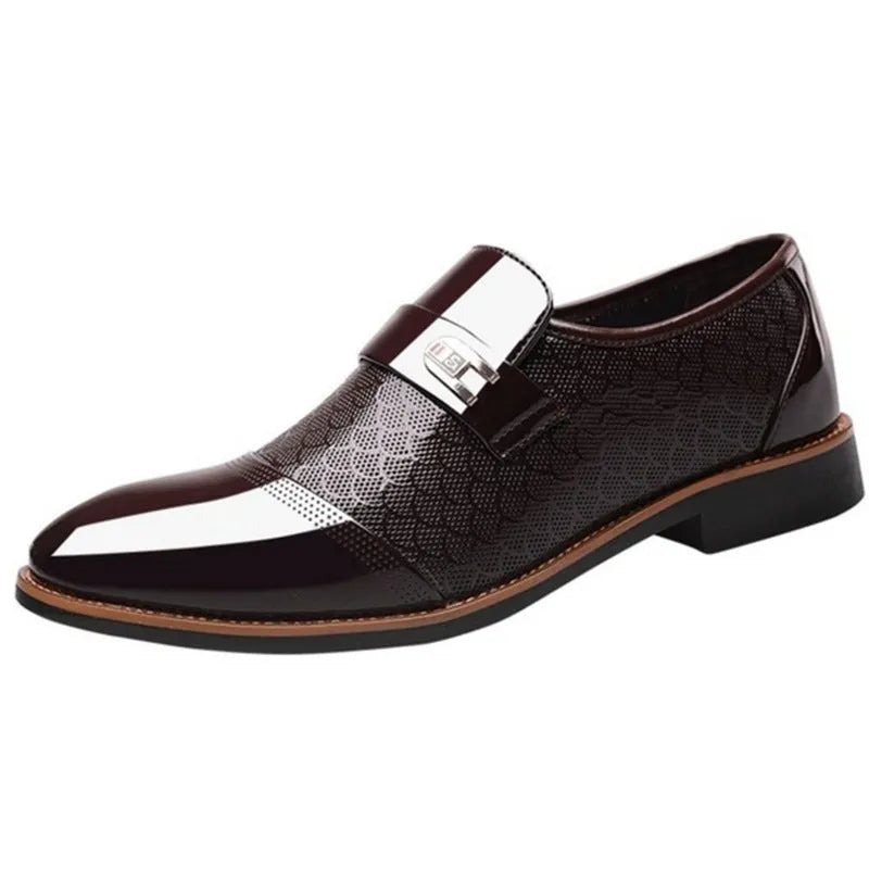 Big Code men's office shoes in black with high upper and hollow design, sizes 38-48