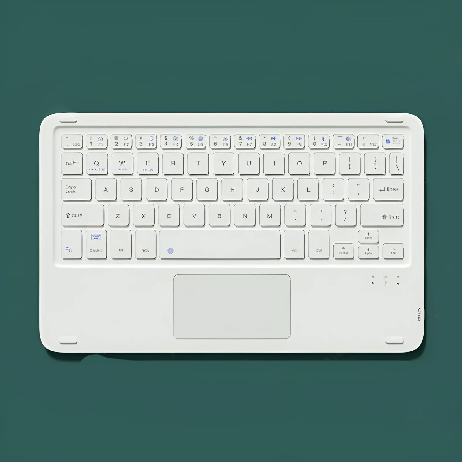 Pink Bluetooth touch keyboard and mute wireless mouse combo with USB charging cable on white background