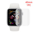 Full coverage hydrogel screen protector for Apple Watch Series 3 and Series 4.