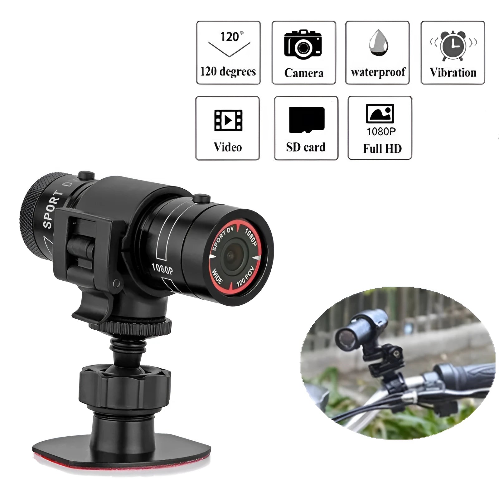 IP6 sports camera black aluminium alloy body compact action camera for outdoor adventure