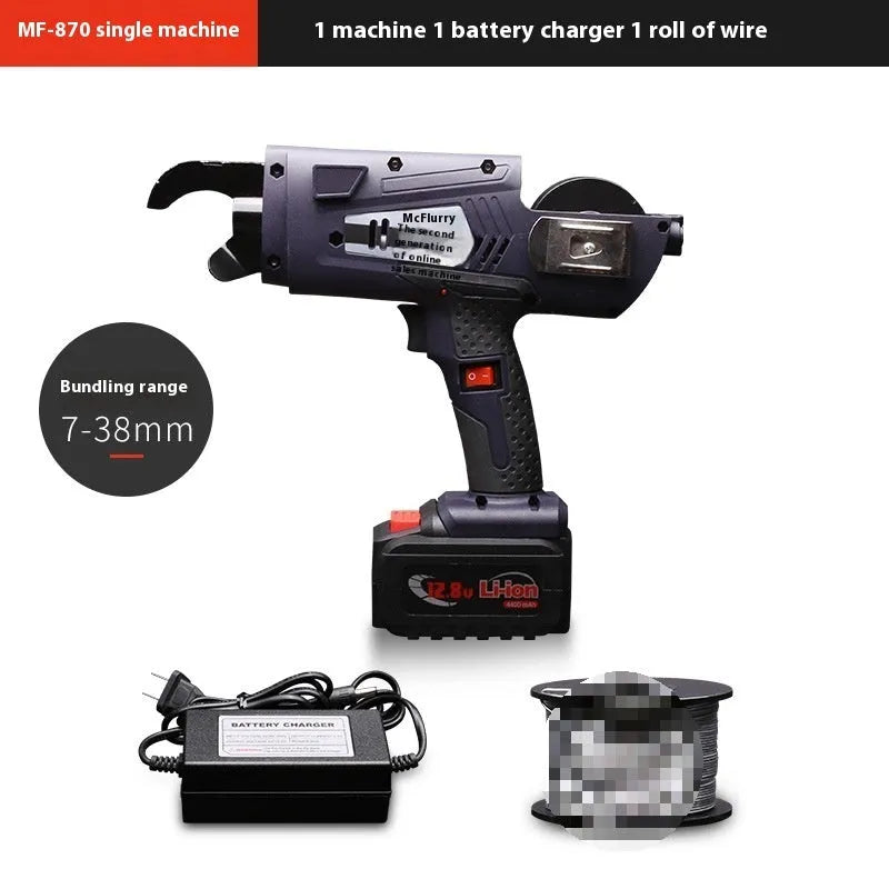 Electric steel bar tying machine for automatic rebar tying on construction sites