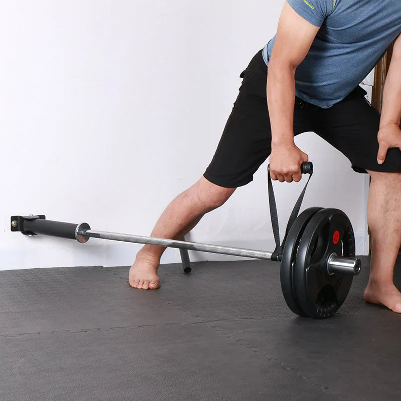 Steel wall-mounted rack with 25 tubes for storing barbell rods.
