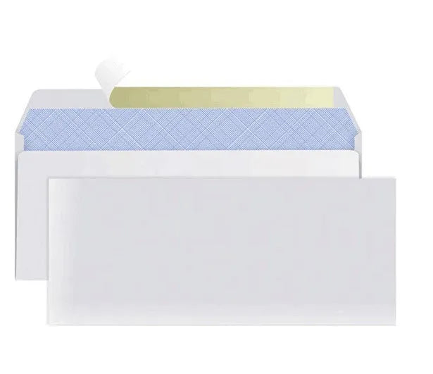 Blue anti opening self-adhesive confidential envelope measuring 105x240mm for document security