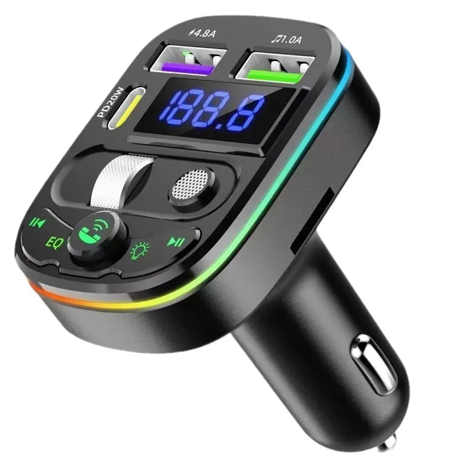 On board Bluetooth receiver with digital display showing current and voltage readings