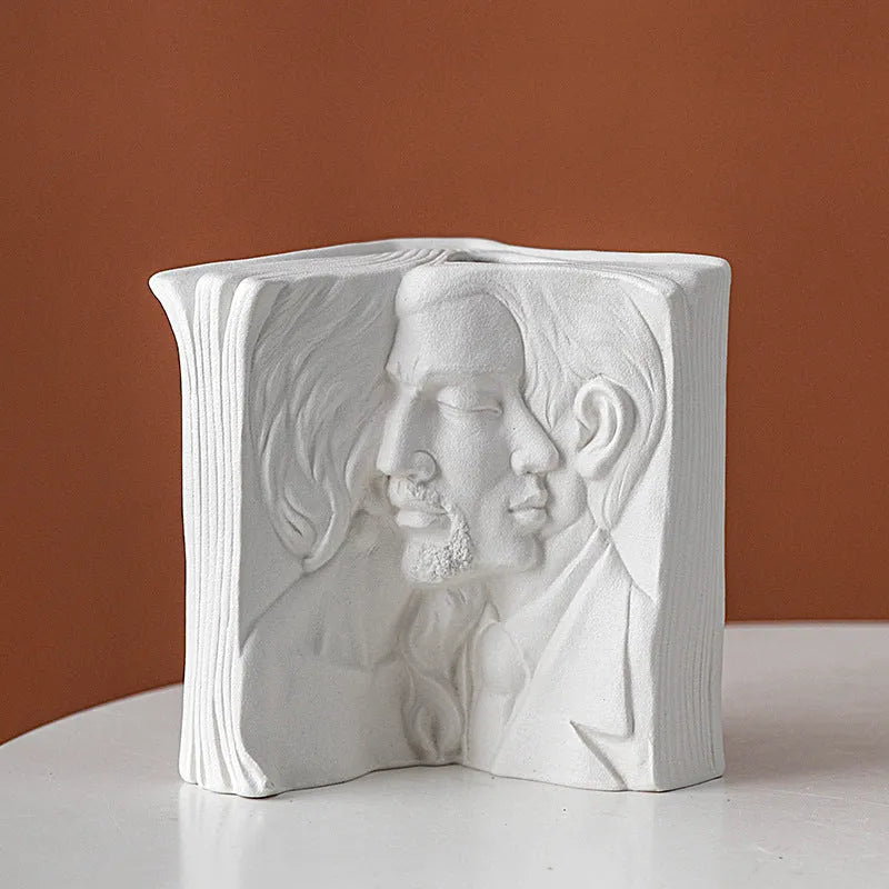 Ceramic book stand decorative ornament in modern simplicity style