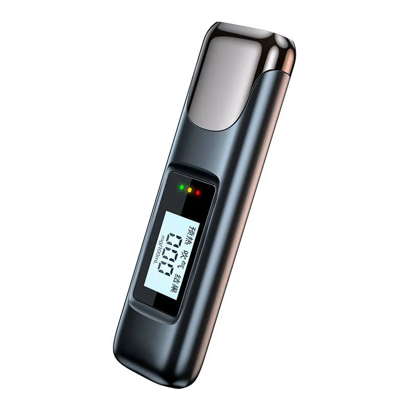 C10 Black alcohol tester with screen display, high precision breath detector, ABS housing