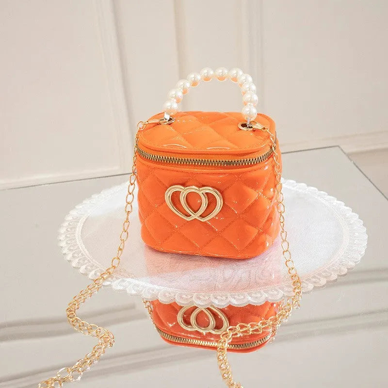 PVC bucket gel bag with heart pattern in various colour options