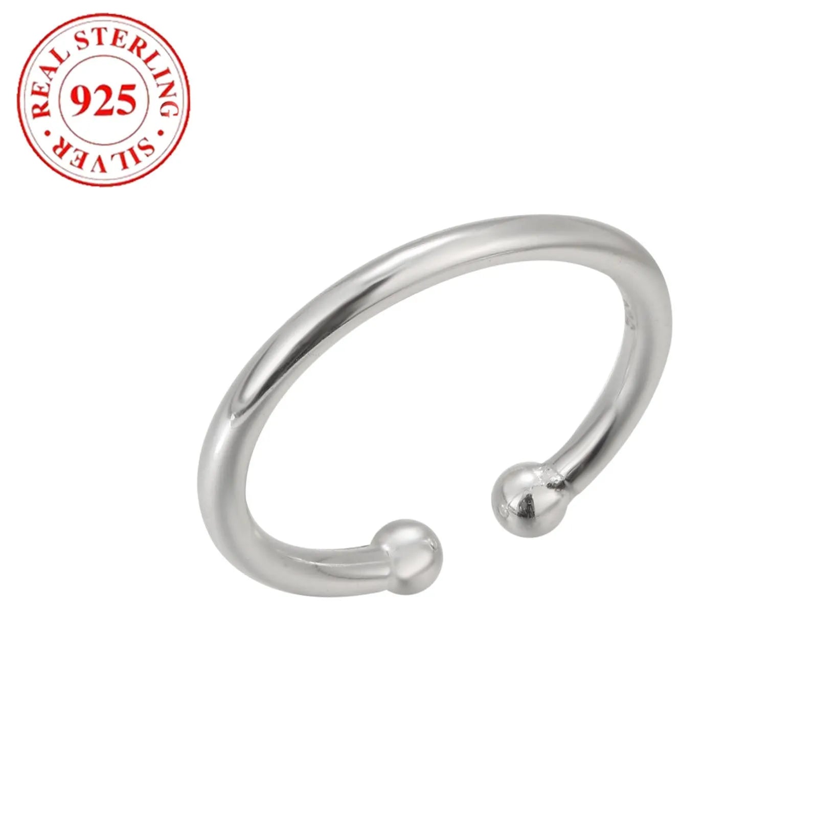 925 sterling silver women's toe ring white gold colour open adjustable design silver jewellery