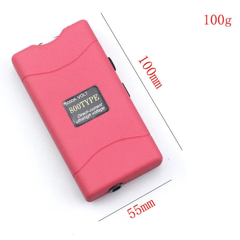 Female self-defense multi-function flashlight in plastic and resin, compact portable design available in multiple colours