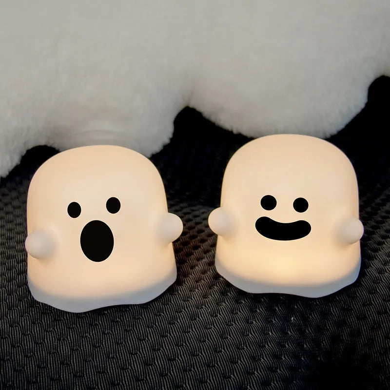 Soft silicone USB rechargeable night light with touch sensor base