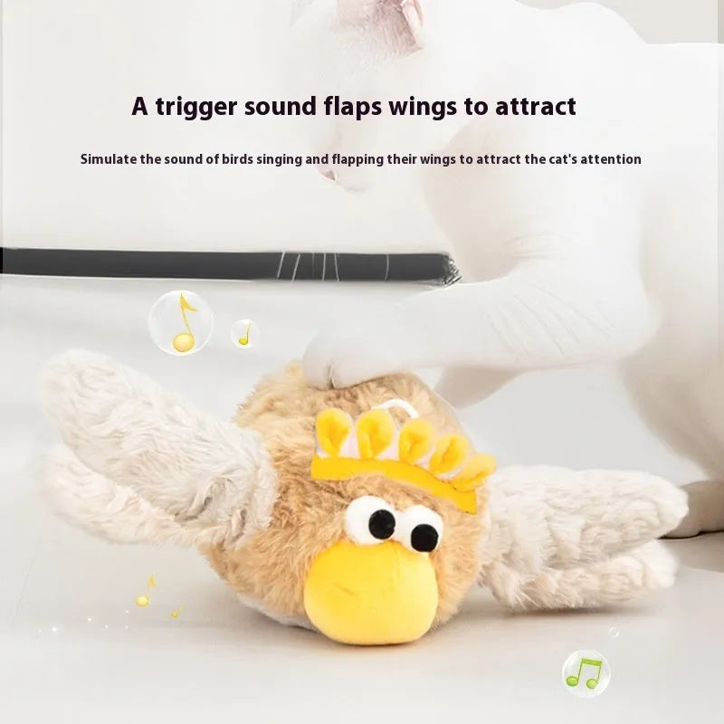 Electric plush cat toy in shake kincho colour with shaking motion and sound
