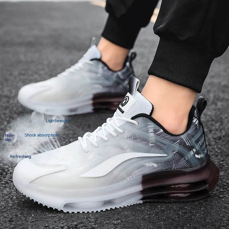Fashion outdoor large size casual sneakers with fabric upper and lace-up closure