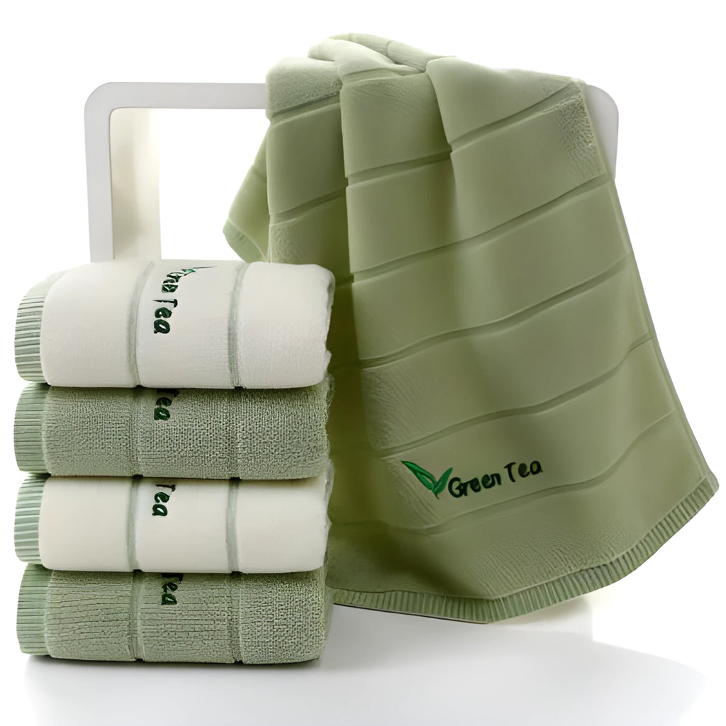 Pure cotton 32 strand embroidered face washing towel 34x74cm soft fabric fast water absorption