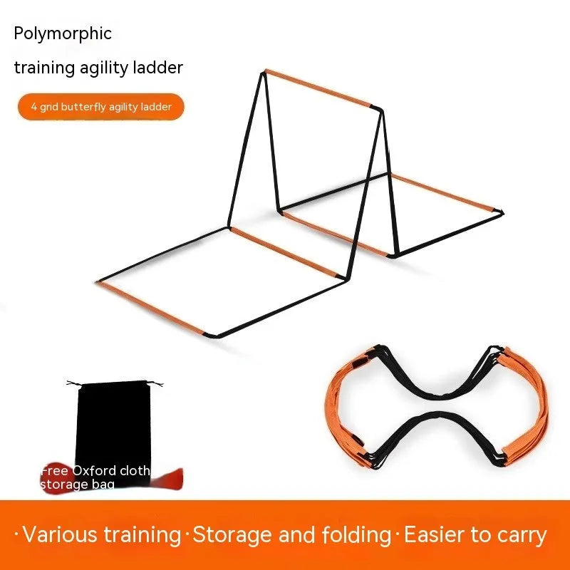 Plastic butterfly agile ladder and jump grid set for children's physical fitness training