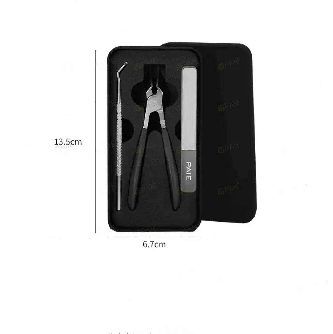 Anti-splash portable household fingernail maintenance kit with stainless steel tools in multiple colours