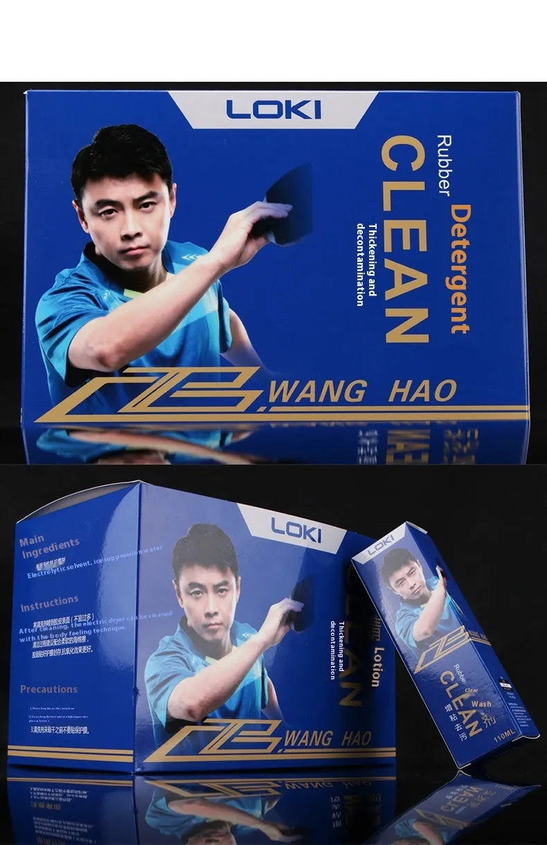 110ml table tennis bat rubber cleaner bottle with sponge applicator for racket maintenance