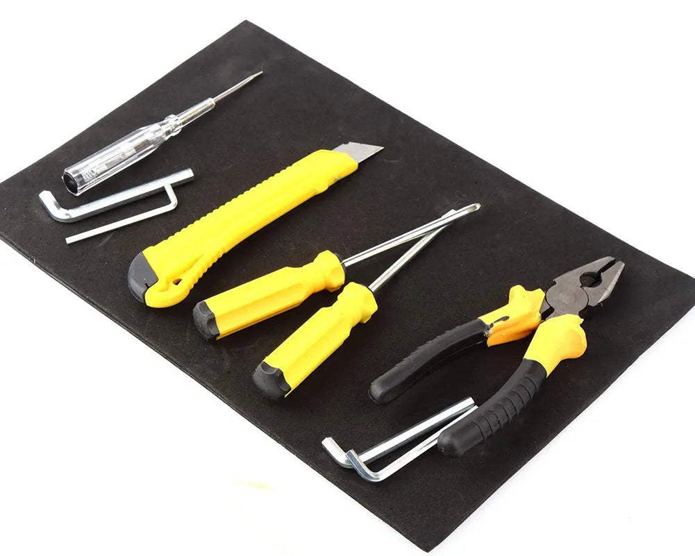 Black flexible magnetic tool tray pad 300x200x3mm rubber sponge magnet for auto repair and garage use