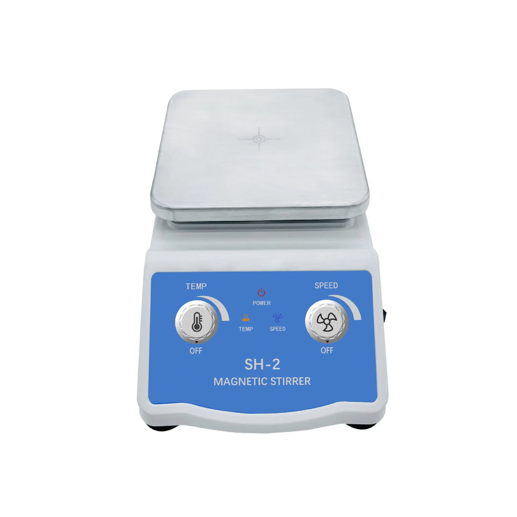 SH-2 magnetic stirrer with heating and speed regulation in compact lab body