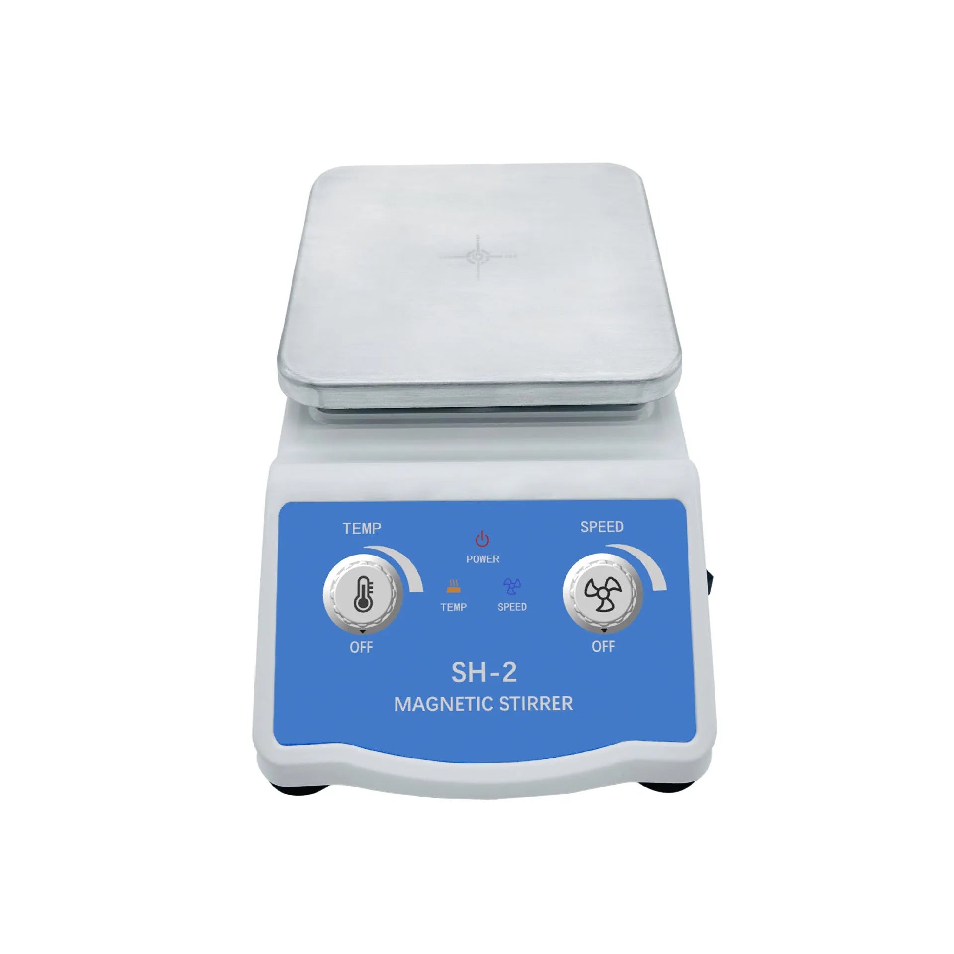 SH-2 magnetic stirrer with heating and speed regulation in compact lab body