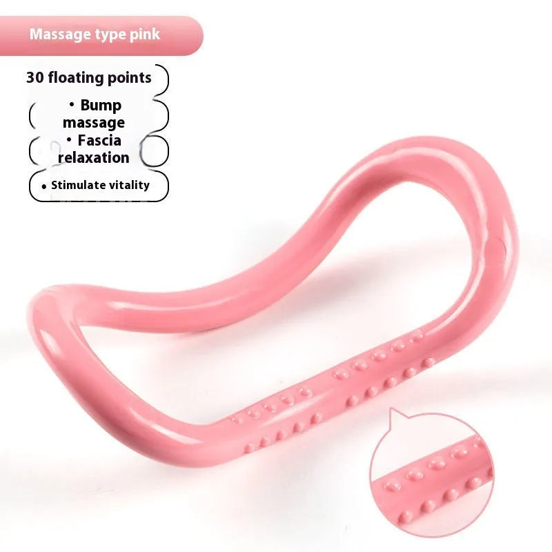 Yoga four piece fitness set with leg stretcher, pedal device, yoga ring, and tension rope.