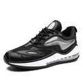 Summer air cushion height increasing men's shoes in Space Black or Space White with rubber sole