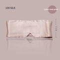 Mulberry silk sleep eye mask shown in one of seven colours: black, gold, blue, gray, white, pink, or green.